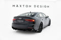 Maxton Design Hintere Seiten Flaps passend für Audi RS5 Coupe / Sportback F5 schwarz Hochglanz