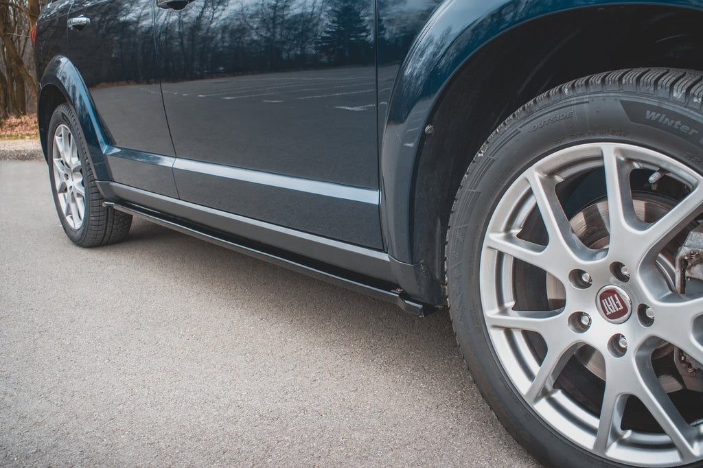 Maxton Design Street+ Seitenschweller Leisten passend für Fiat Freemont schwarz Hochglanz