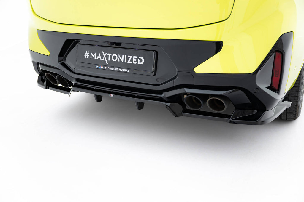 Maxton Design Street+ Mittlerer Diffusor RACE passend für BMW X4M F98 Facelift schwarz Hochglanz
