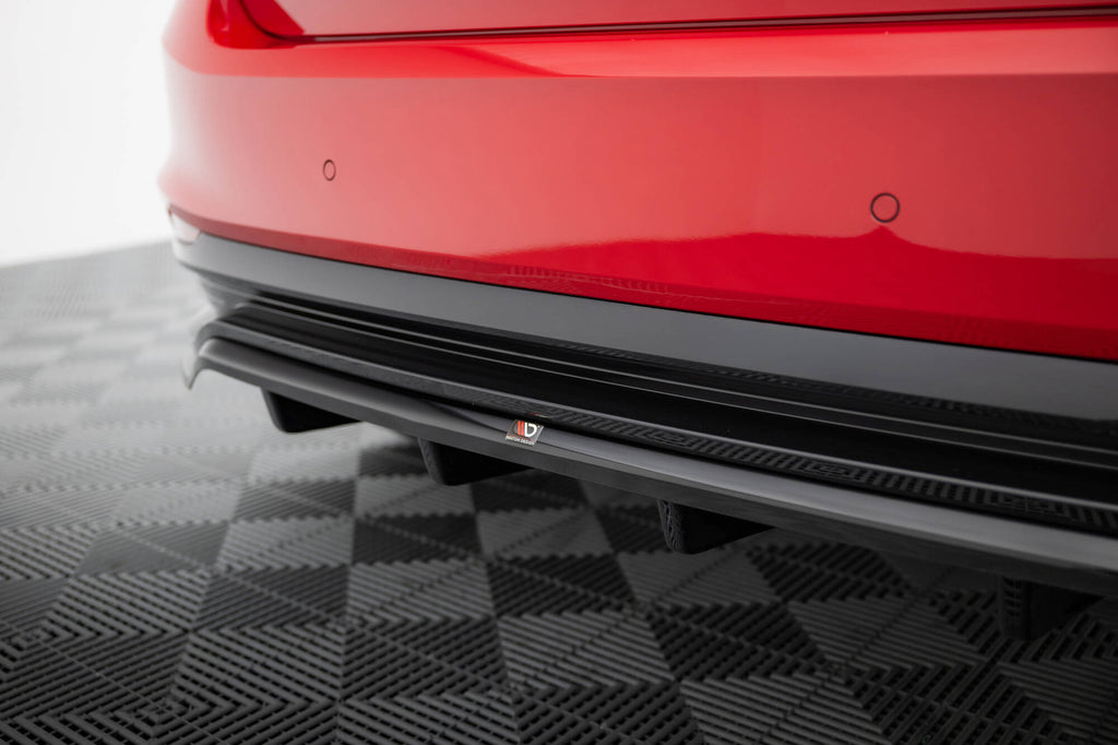 Maxton Design Street+ Mittlerer Diffusor RACE passend für Skoda Fabia Monte Carlo Mk4 schwarz Hochglanz