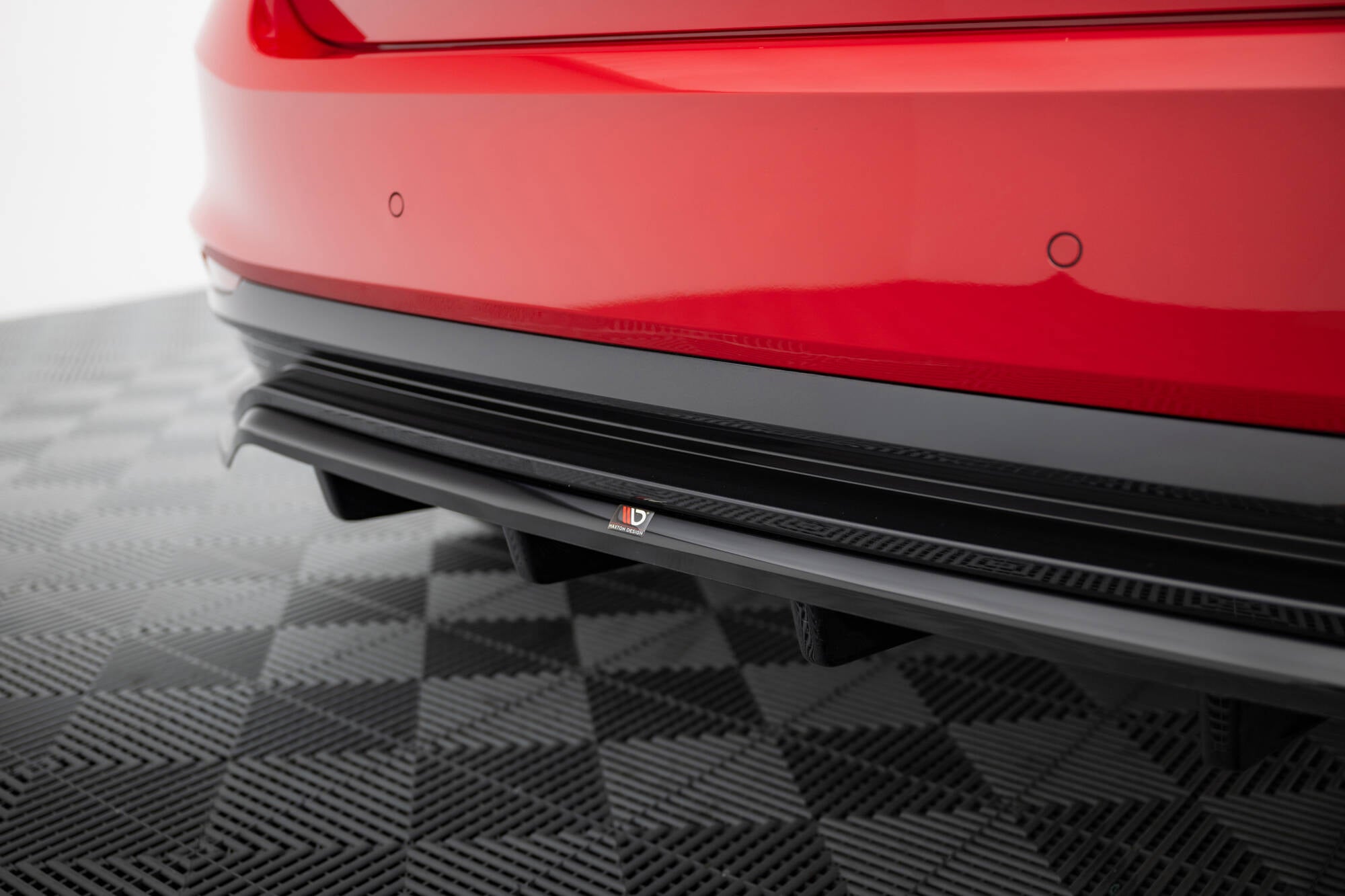 Maxton Design Street+ Mittlerer Diffusor RACE passend für Skoda Fabia Monte Carlo Mk4 schwarz Hochglanz