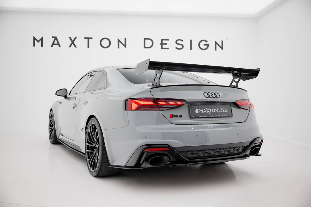Maxton Design Carbon Spoiler With External Brackets Uprights V.2 Audi A5 / A5 S-Line / S5 / RS5 Coupe F5 / F5 Facelift für Audi A5 / S5 / RS5