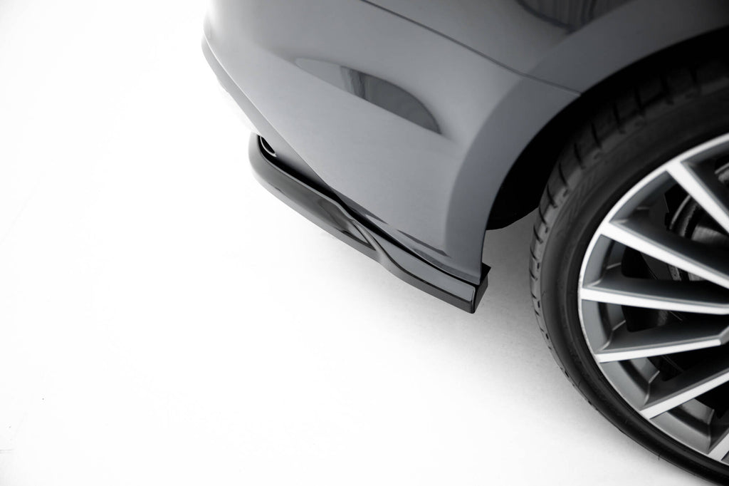 Maxton Design Street+ Mittlerer Diffusor RACE passend für Audi A5 F5 Facelift schwarz Hochglanz