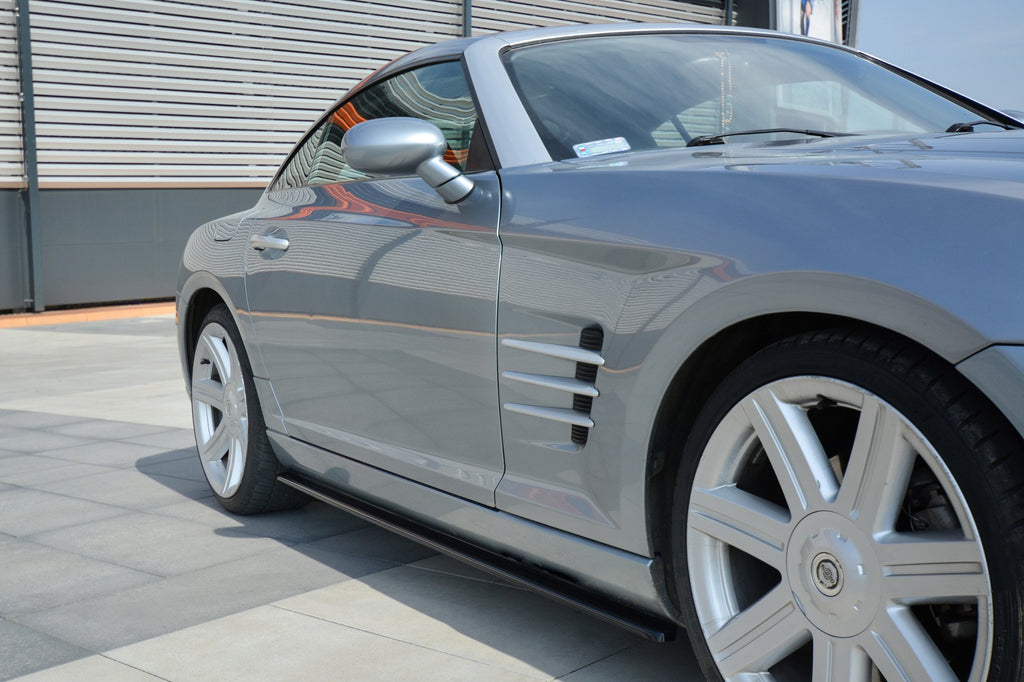 Maxton Design Street+ Seitenschweller Leisten passend für CHRYSLER CROSSFIRE schwarz Hochglanz