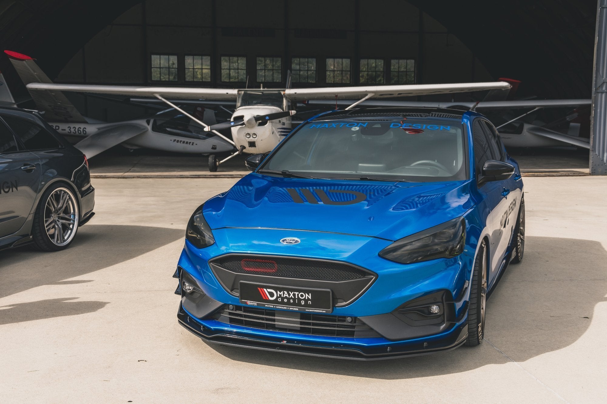 Maxton Design Street+ Spoilerlippe Front Ansatz passend für Set Ford Focus Mk4 St-line