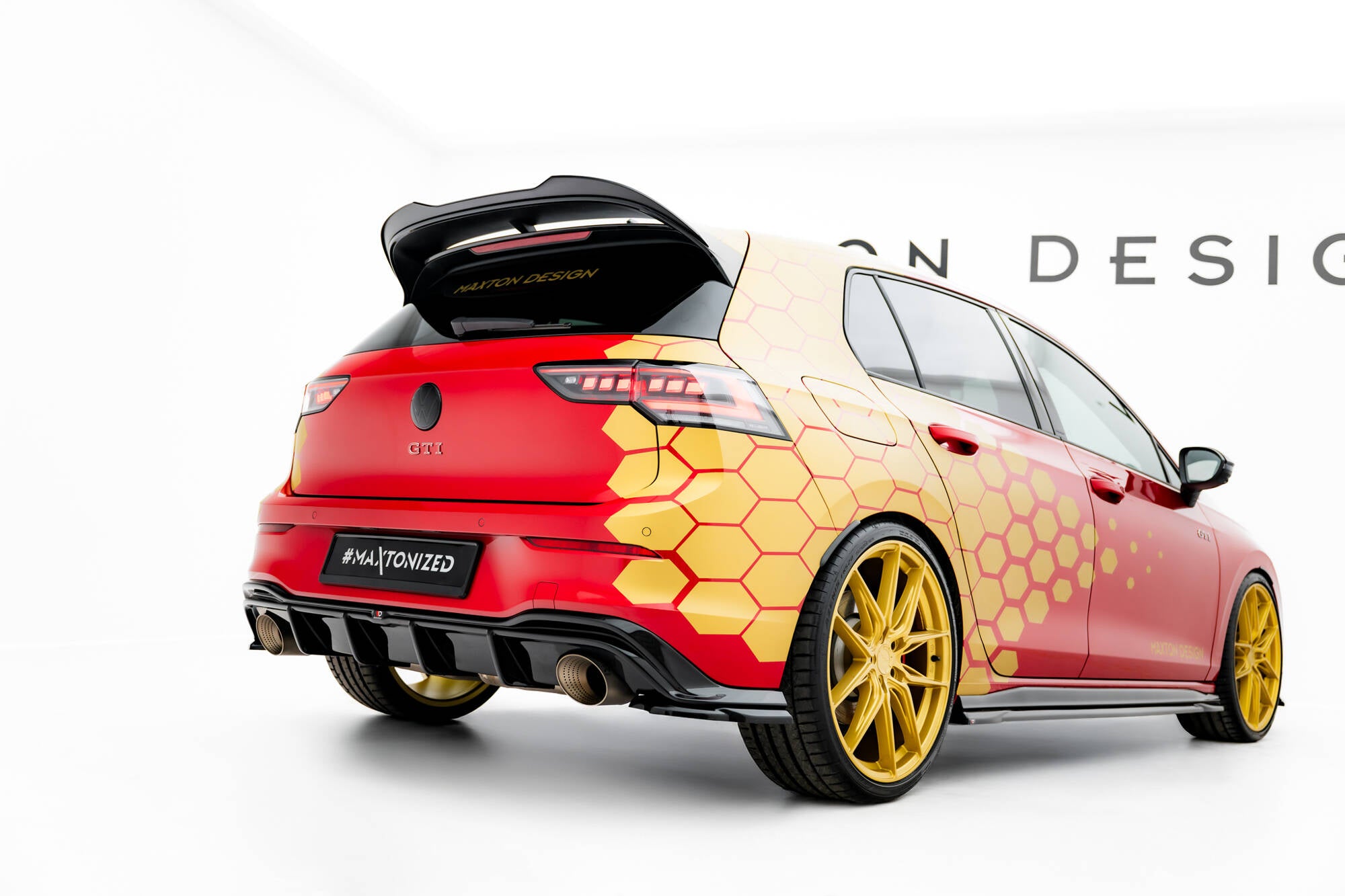 Maxton Design Diffusor Heck Ansatz passend für VW Golf GTI Clubsport Mk8 Facelift