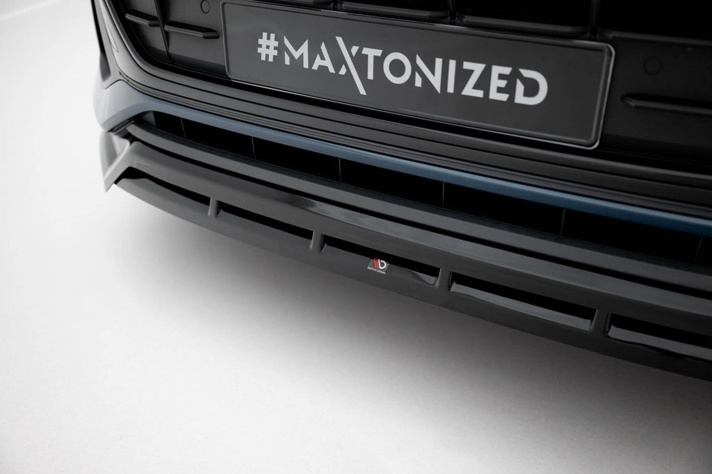 Maxton Design Street+ Spoilerlippe Front Ansatz passend für Audi Q8 Mk1 schwarz Hochglanz