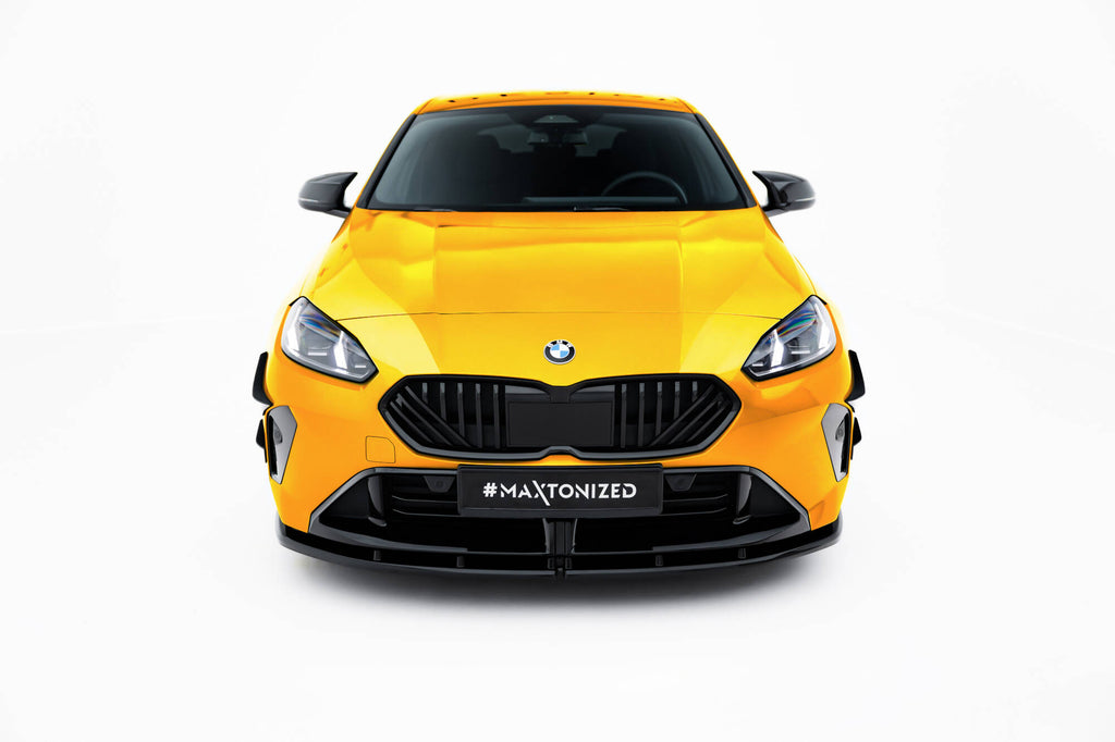 Maxton Design Street+ Spoilerlippe Front Ansatz V.1 passend für BMW 1er M-Paket F70 schwarz Hochglanz