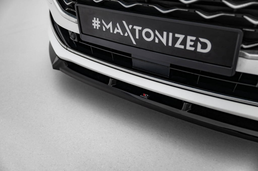 Maxton Design Street+ Spoilerlippe Front Ansatz V.2 passend für Ford Focus Vignale Mk4 schwarz Hochglanz