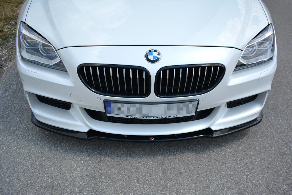 Maxton Design Street+ Spoilerlippe Front Ansatz passend für BMW 6er Gran Coupé M Paket schwarz Hochglanz