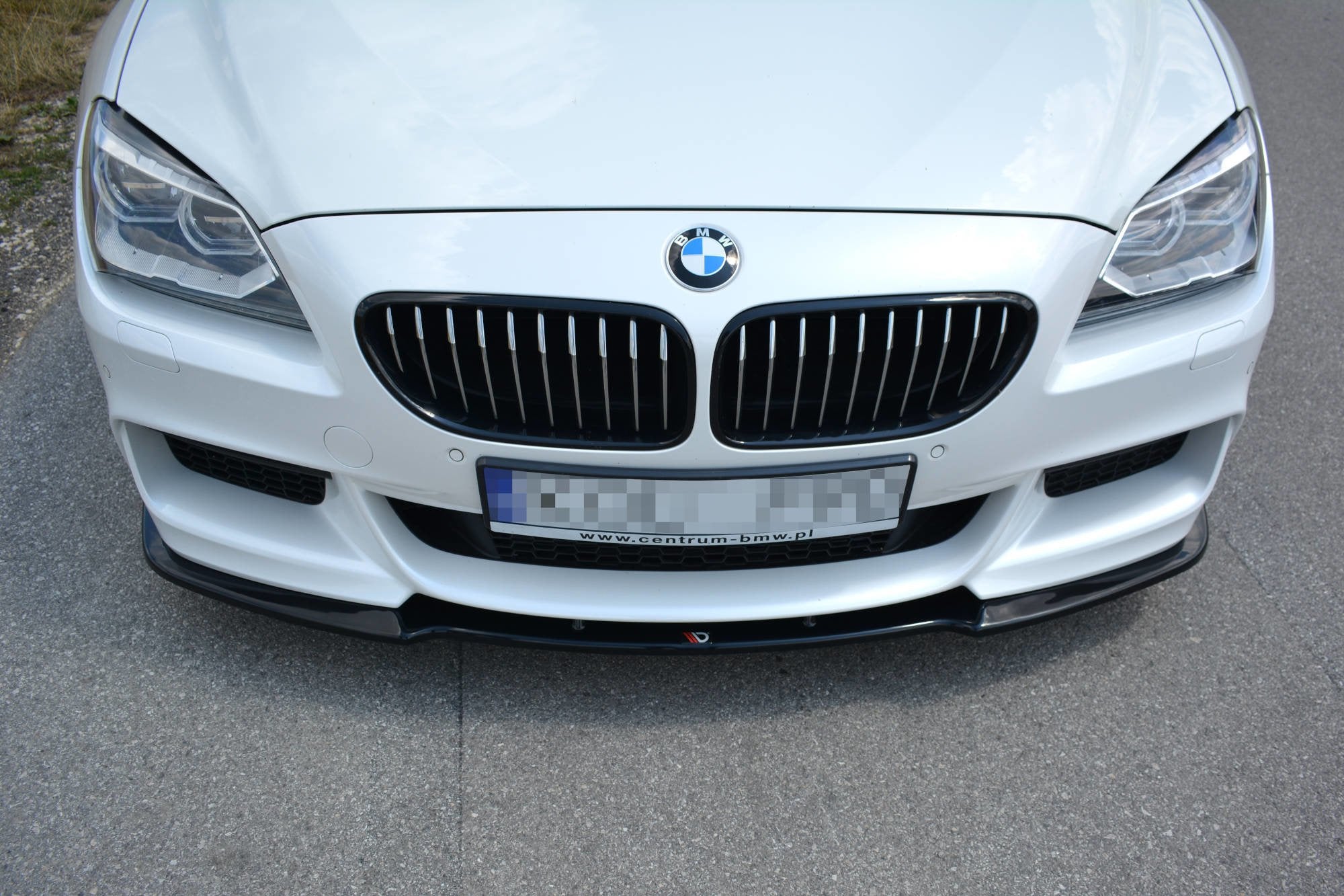 Maxton Design Street+ Spoilerlippe Front Ansatz passend für BMW 6er Gran Coupé M Paket schwarz Hochglanz
