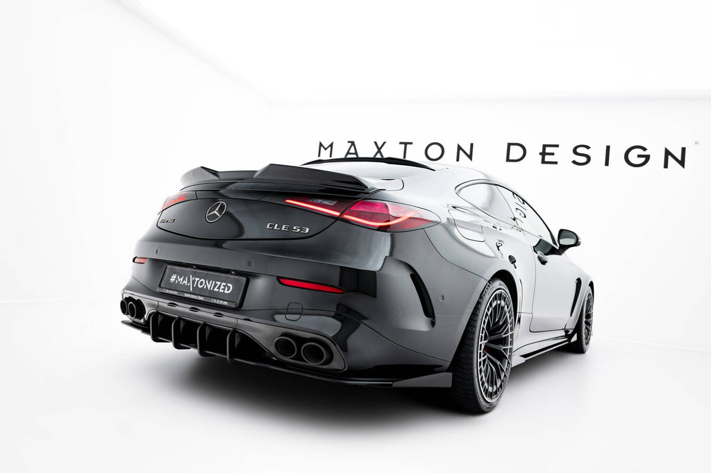 Maxton Design Street Pro Heckschürze + Flaps passend für Mercedes-AMG CLE 53 C236 schwarz Hochglanz