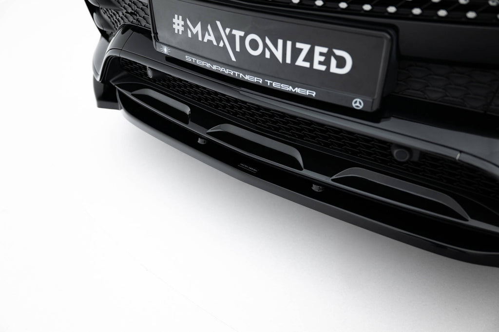 Maxton Design Street+ Spoilerlippe Front Ansatz passend für Mercedes-AMG / AMG-Line GLE SUV W167 schwarz Hochglanz
