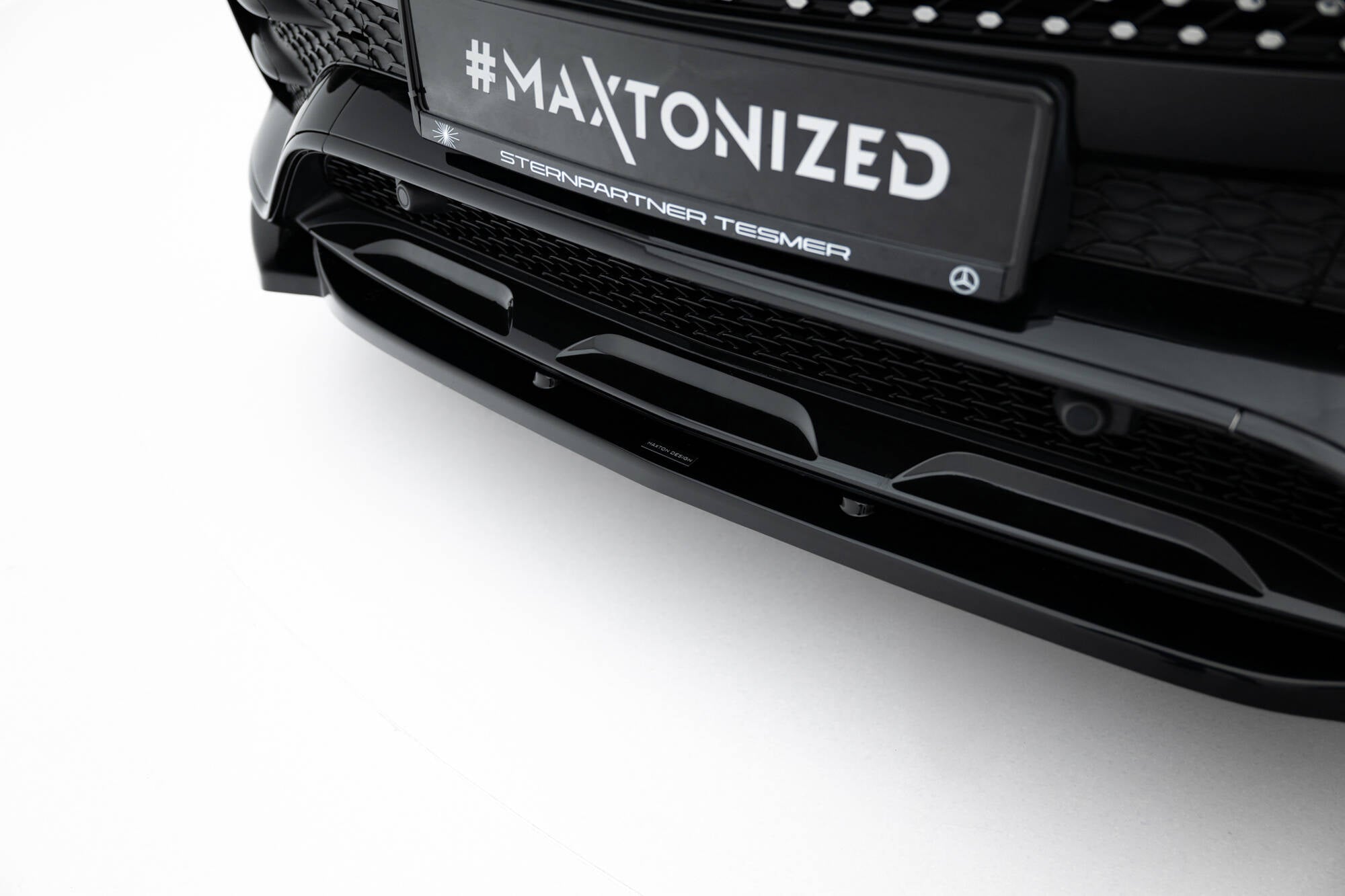 Maxton Design Street+ Spoilerlippe Front Ansatz passend für Mercedes-AMG / AMG-Line GLE SUV W167 schwarz Hochglanz