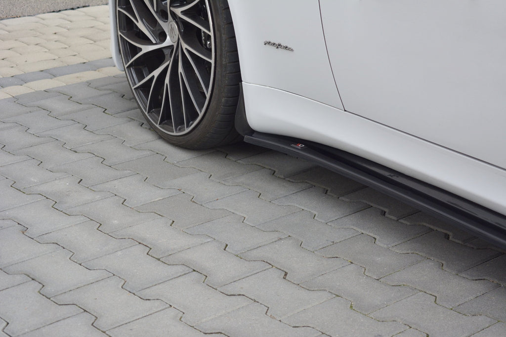 Maxton Design Street+ Seitenschweller Leisten passend für Maserati Quattroporte Mk5 Facelift schwarz Hochglanz