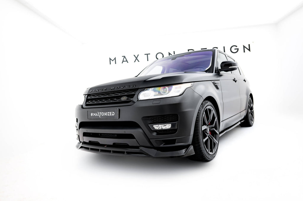 Maxton Design Street+ Spoilerlippe Front Ansatz passend für Land Rover Range Rover Sport Mk2 schwarz Hochglanz