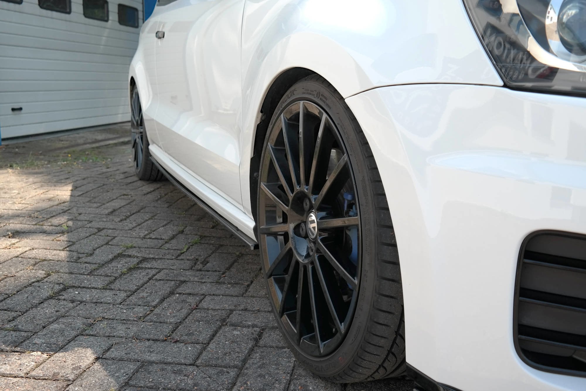 Maxton Design Seitenschweller Ansatz für VOLKSWAGEN POLO MK5 R WRC schwarz matt