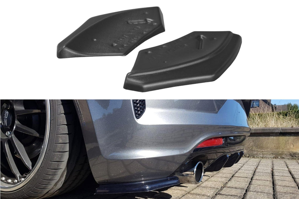 Maxton Design Heck Ansatz Flaps Diffusor passend für VW Scirocco R Mk3 Facelift schwarz Hochglanz