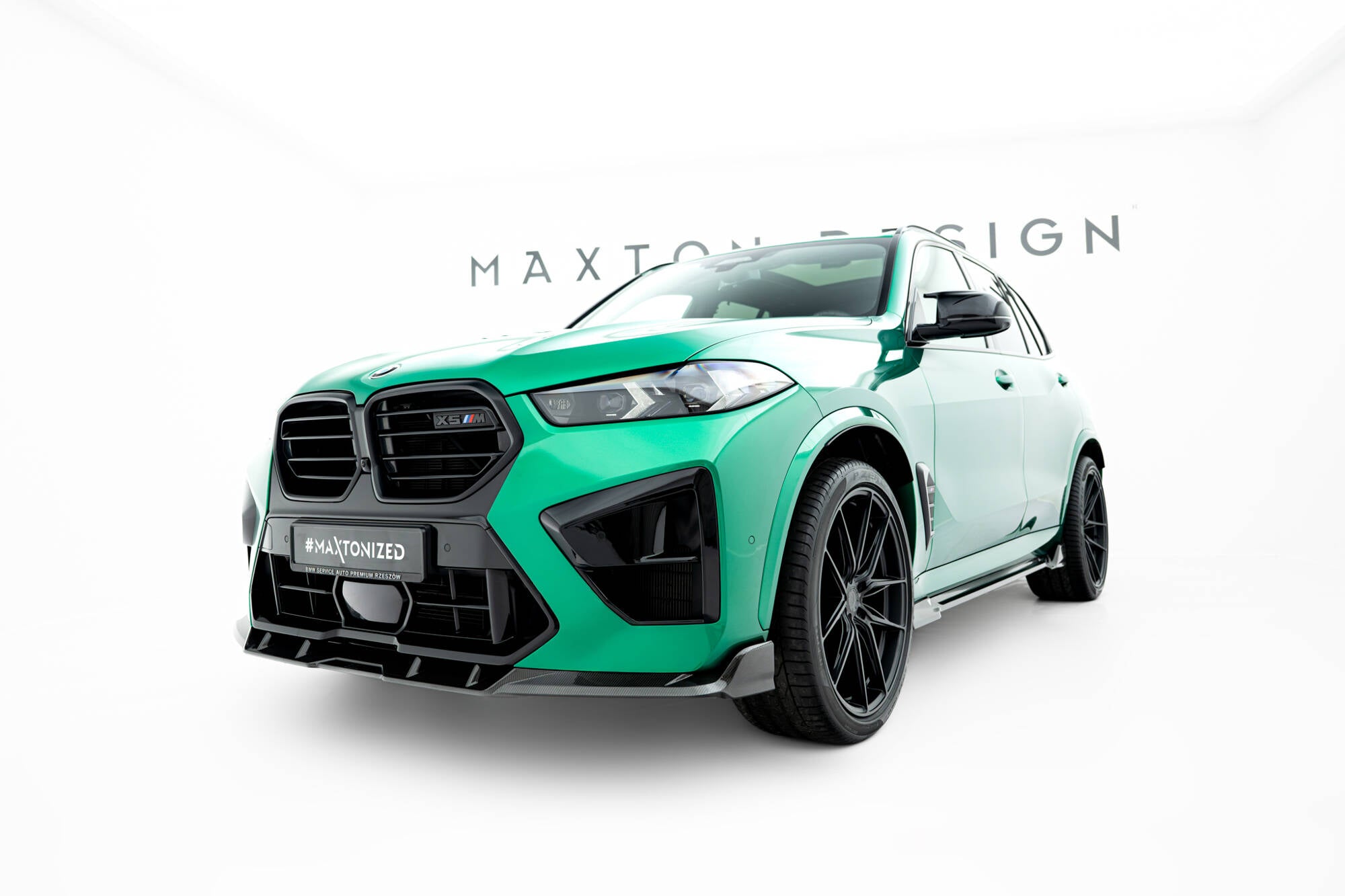 Maxton Design Prepreg Carbon Fiber Street+ Spoilerlippe Front Ansatz passend für BMW X5 M F95 Facelift