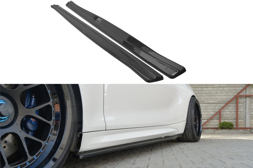 Maxton Design Street+ Seitenschweller Leisten passend für BMW M2 F87 COUPÉ schwarz Hochglanz