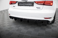Maxton Design Diffusor Heck Ansatz passend für Audi A3 Limousine 8V Facelift (Einzelauspuff li. re.)