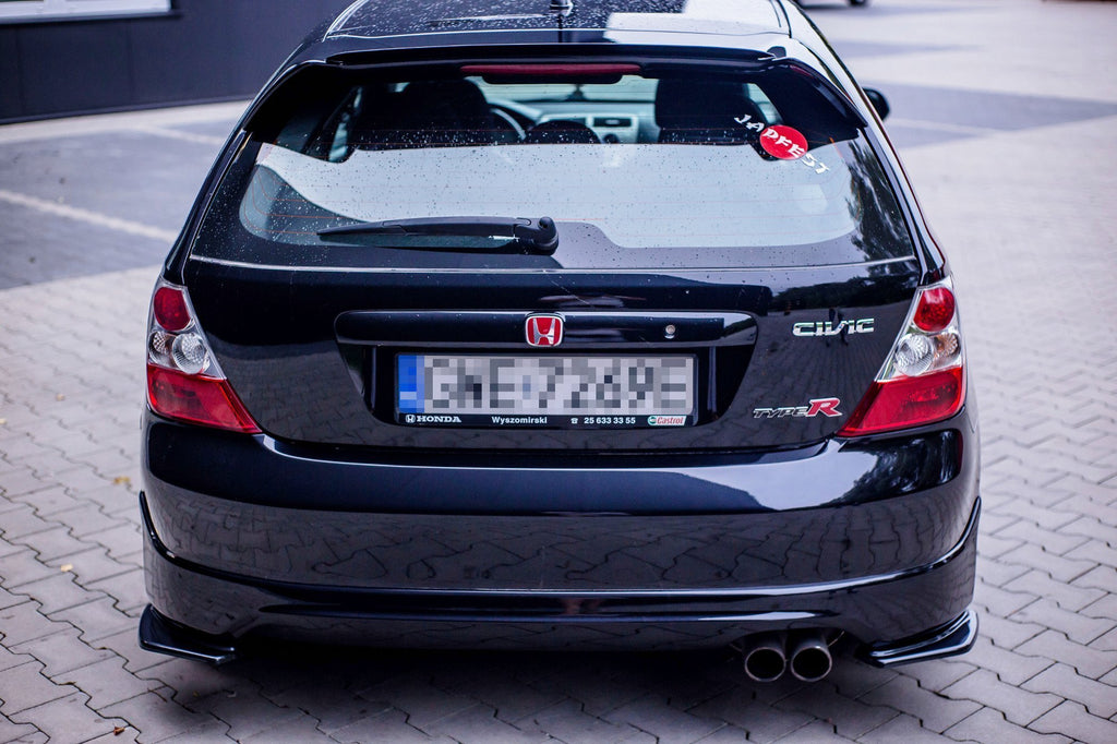 Maxton Design Heck Ansatz Flaps Diffusor für AUDI HONDA CIVIC EP3 (MK7) TYPE-R/S FACELIFT schwarz matt