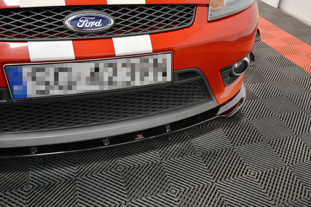 Maxton Design Street+ Spoilerlippe Front Ansatz V.1 passend für Ford Fiesta ST Mk6 schwarz Hochglanz