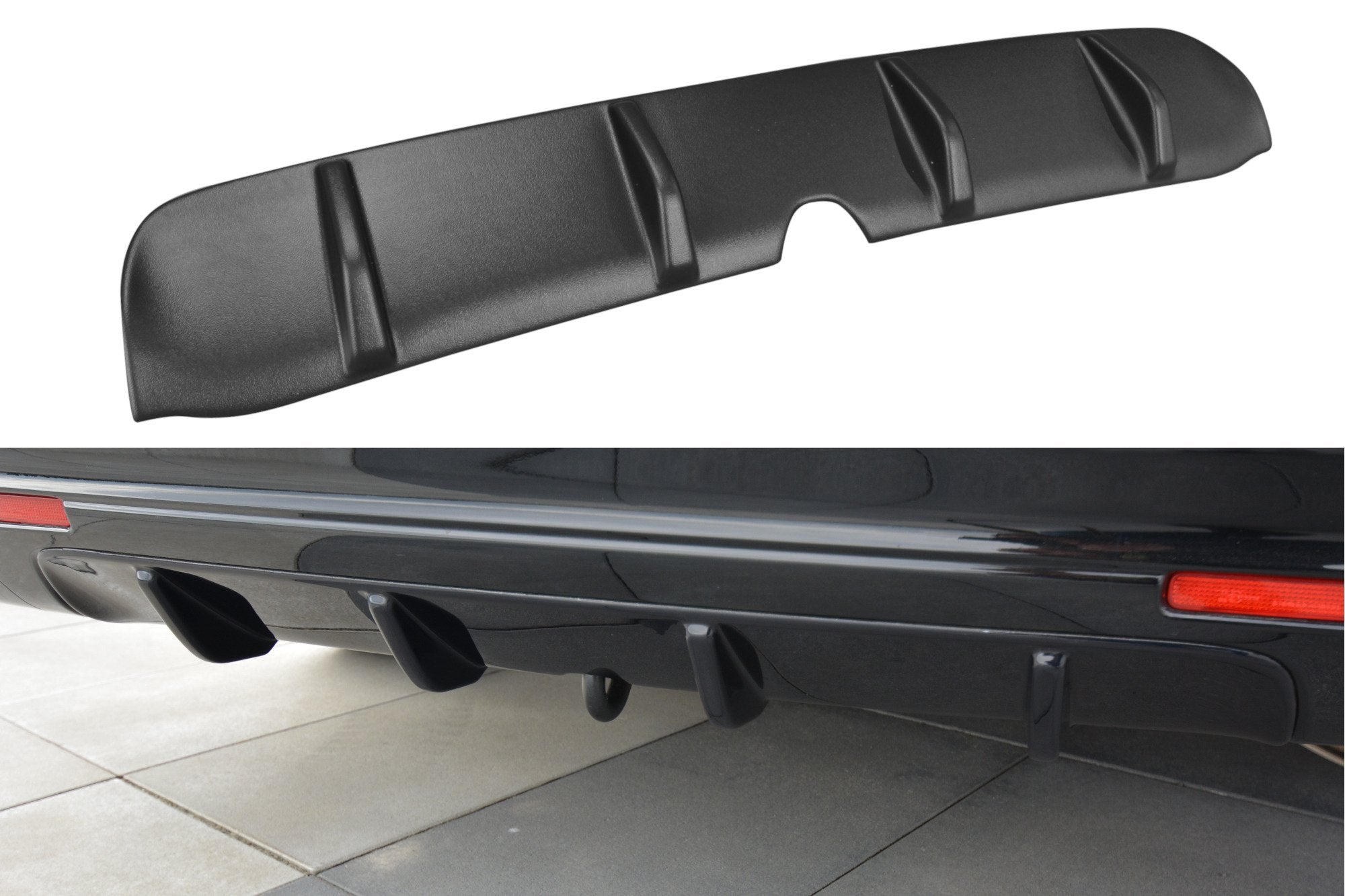 Maxton Design Diffusor Heck Ansatz passend für Honda Accord Limousine Mk8 schwarz Hochglanz