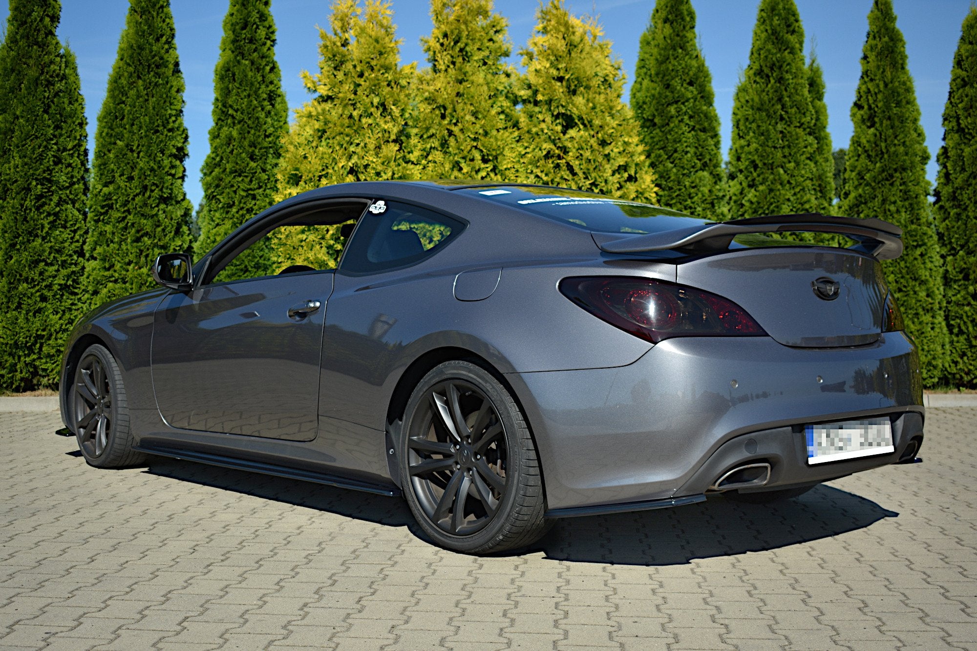 Maxton Design Street+ Seitenschweller Leisten passend für Hyundai Genesis Coupe Mk1 schwarz Hochglanz