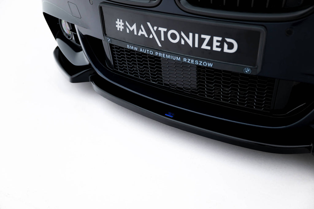 Maxton Design Street+ Spoilerlippe Front Ansatz V.3 passend für BMW 5er F10/F11 M-Paket schwarz Hochglanz