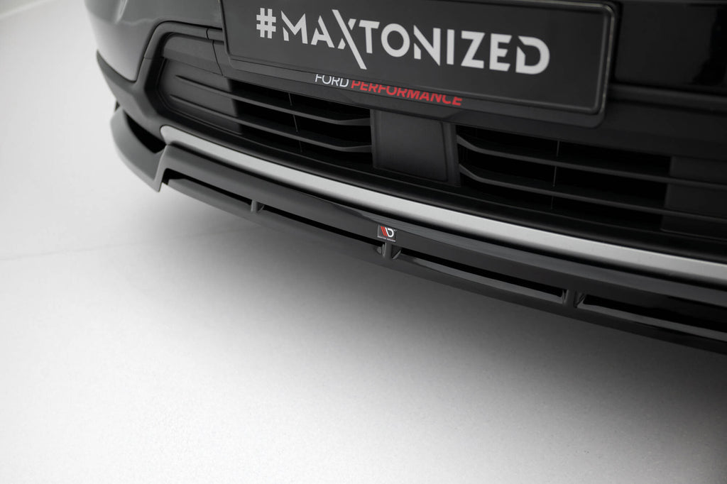 Maxton Design Street+ Spoilerlippe Front Ansatz passend für Ford Explorer XLT Mk6 schwarz Hochglanz