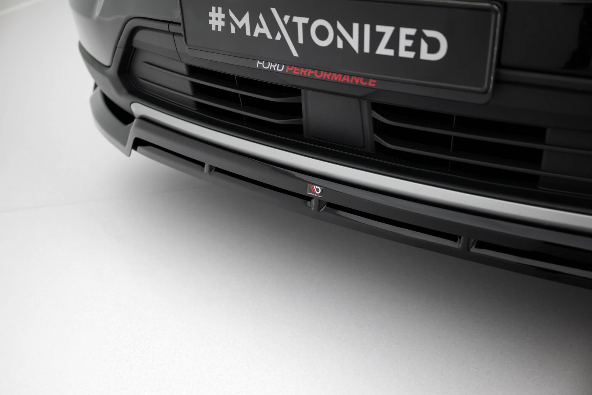 Maxton Design Street+ Spoilerlippe Front Ansatz passend für Ford Explorer XLT Mk6 schwarz Hochglanz