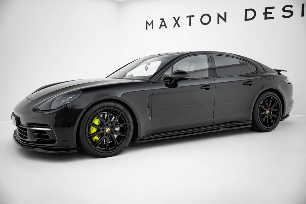 Maxton Design Street+ Seitenschweller Leisten V.2 passend für Porsche Panamera Turbo S E-Hybrid / Panamera E-Hybrid / Panamera 4S 971 schwarz Hochglanz