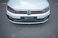 Maxton Design Street+ Spoilerlippe Front Ansatz V.4 passend für VW Polo GTI / R-line Mk6 schwarz Hochglanz