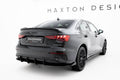 Maxton Design Hintere Seiten Flaps passend für Audi A3 Limousine 8Y schwarz Hochglanz