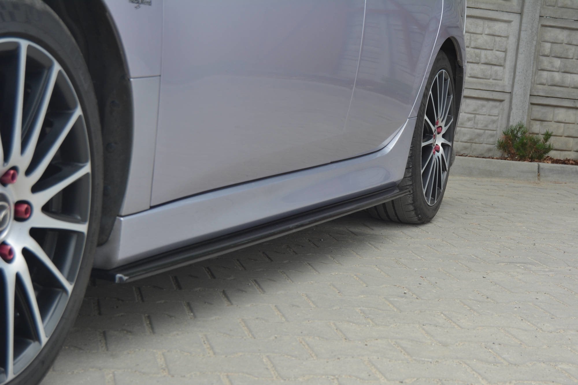 Maxton Design Street+ Seitenschweller Leisten passend für MAZDA 6 MK2 SPORT HATCH (GH-SERIES) vor Facelift schwarz Hochglanz