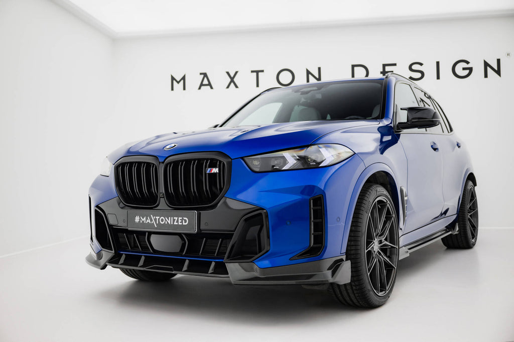 Maxton Design Prepreg Carbon Fiber Street+ Spoilerlippe Front Ansatz passend für BMW X5 M-Paket G05 Facelift