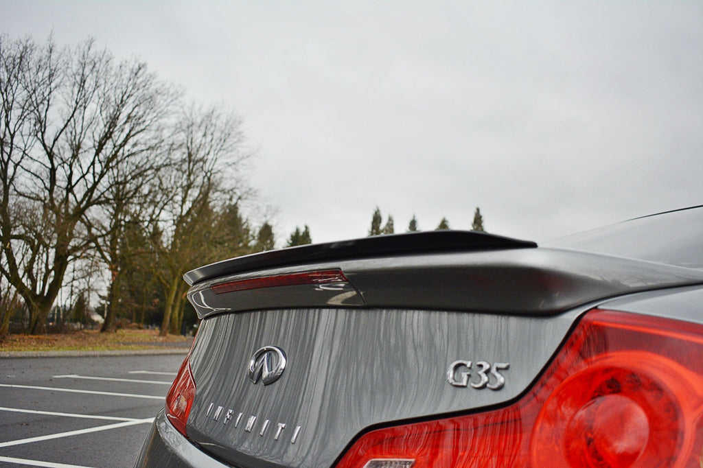 Maxton Design Spoiler CAP passend für INFINITI G35 COUPE schwarz Hochglanz