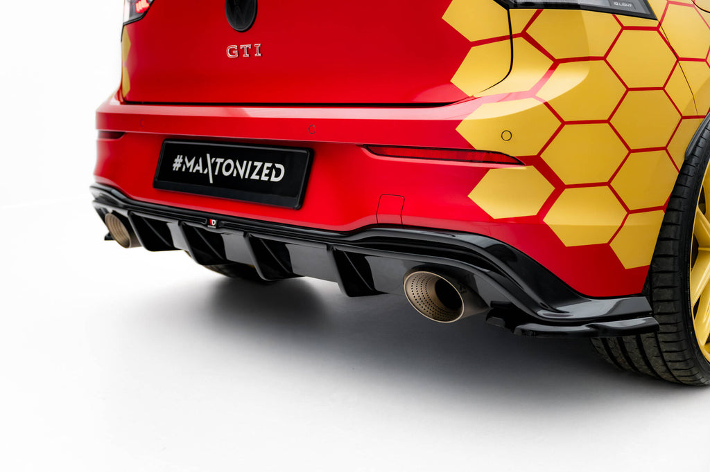 Maxton Design Diffusor Heck Ansatz passend für VW Golf GTI Clubsport Mk8 Facelift