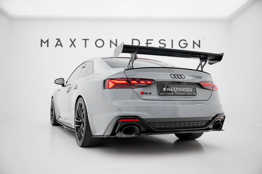 Maxton Design Carbon Spoiler With External Brackets Uprights V.1 Audi A5 / A5 S-Line / S5 / RS5 Coupe F5 / F5 Facelift für Audi A5 / S5 / RS5