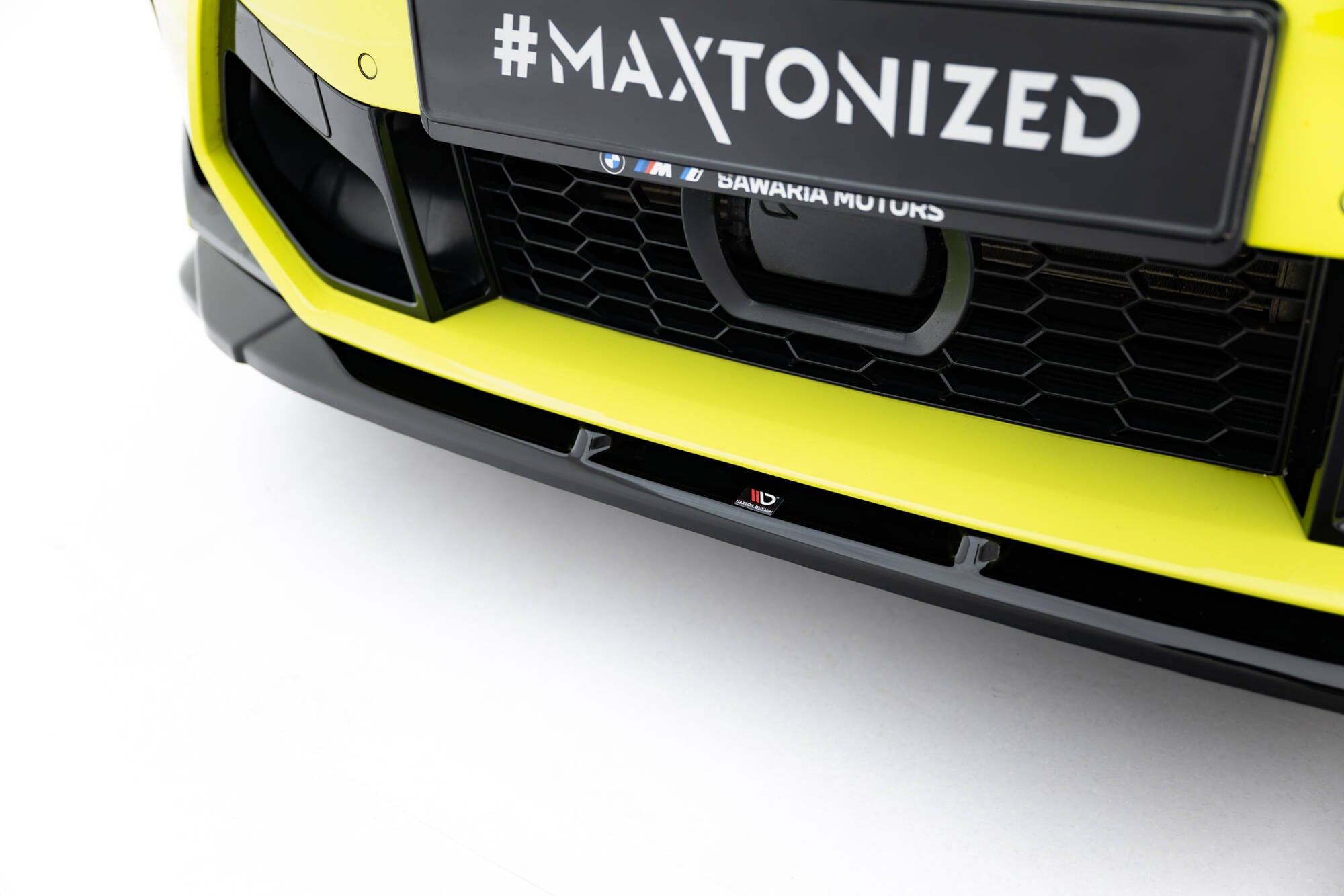 Maxton Design Street+ Spoilerlippe Front Ansatz passend für BMW X4M F98 Facelift schwarz Hochglanz