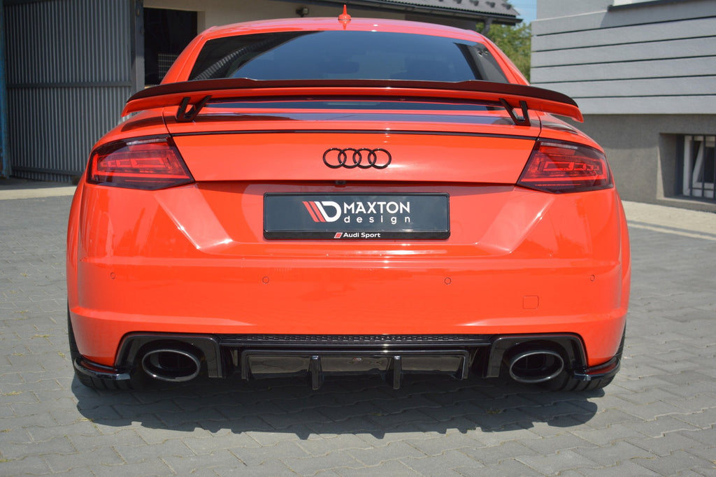 Maxton Design Diffusor Heck Ansatz passend für Audi TT RS 8S schwarz Hochglanz