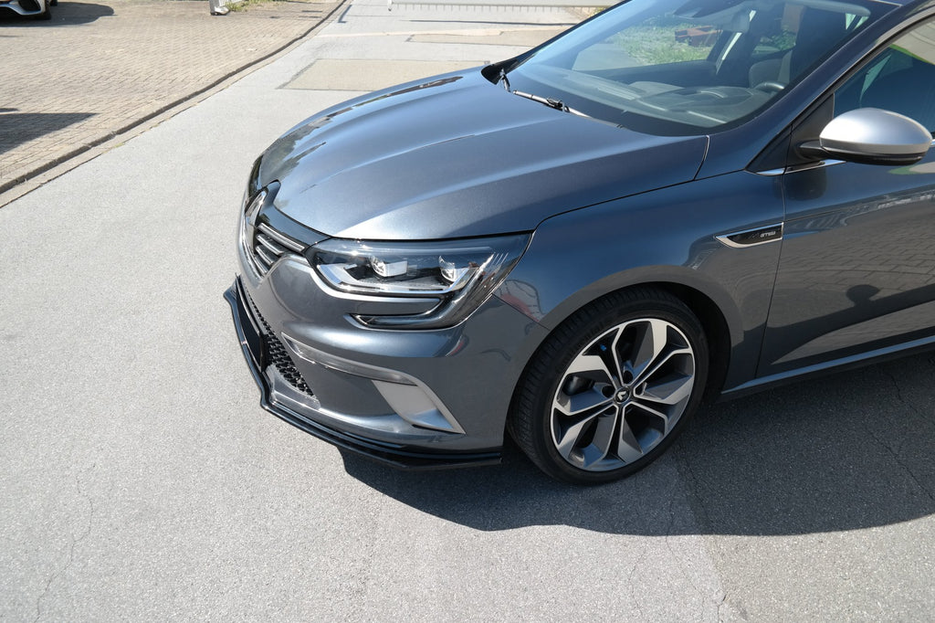 Maxton Design Street+ Spoilerlippe Front Ansatz passend für Renault Megane Mk.4 GT-Line schwarz Hochglanz