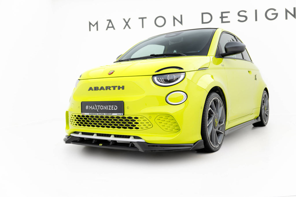 Maxton Design Street+ Spoilerlippe Front Ansatz passend für Abarth 500e schwarz Hochglanz