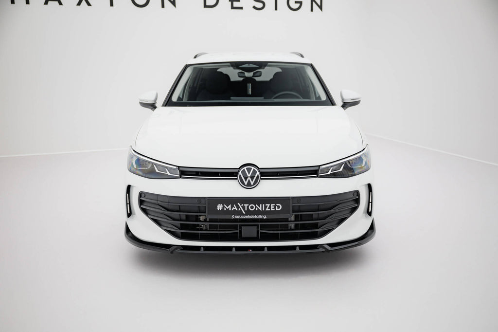 Maxton Design Street+ Spoilerlippe Front Ansatz V.2 passend für VW Passat B9 schwarz Hochglanz