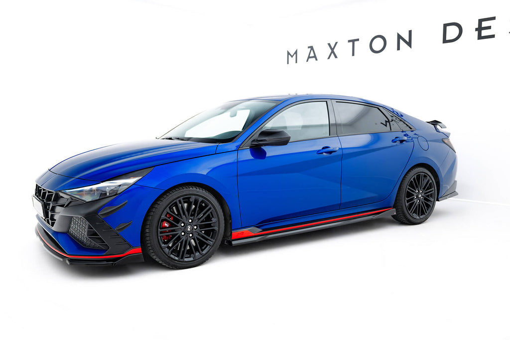 Maxton Design Street+ Seitenschweller Leisten passend für Hyundai Elantra N Mk7 schwarz Hochglanz