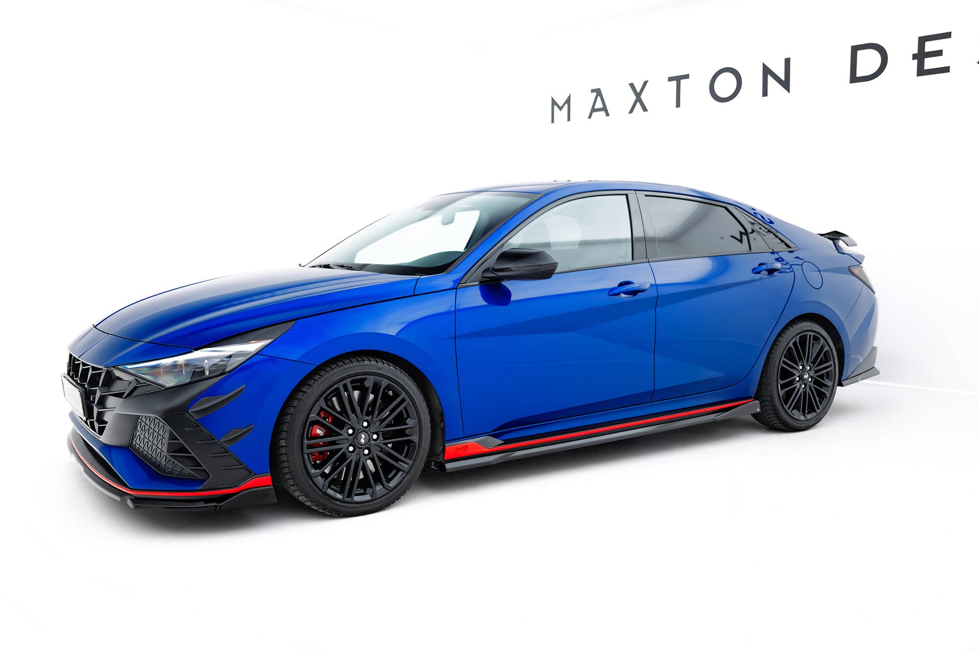 Maxton Design Street+ Seitenschweller Leisten passend für Hyundai Elantra N Mk7 schwarz Hochglanz