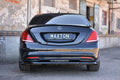Maxton Design Spoiler CAP passend für Mercedes-Benz S W222 / W222 Facelift schwarz Hochglanz