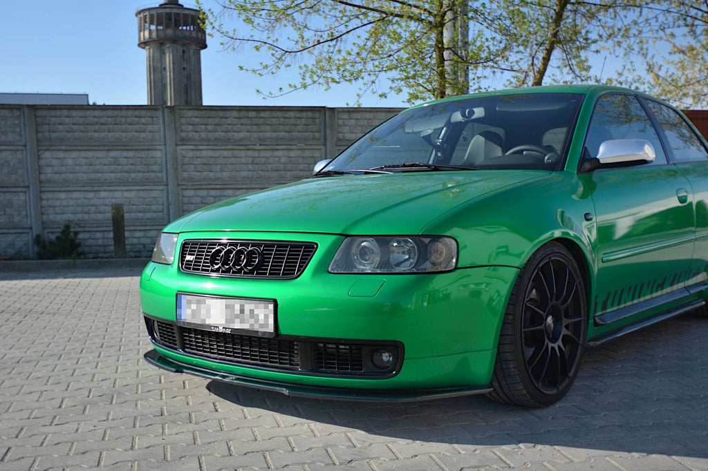 Maxton Design Street+ Spoilerlippe Front Ansatz passend für AUDI S3 8L schwarz Hochglanz