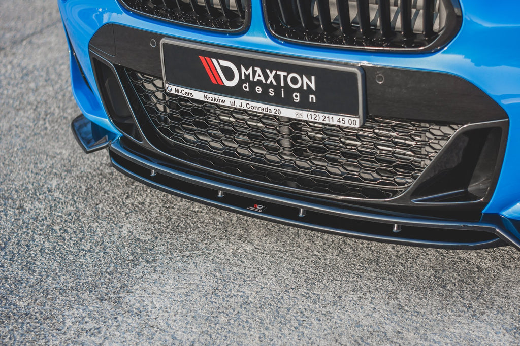 Maxton Design Street+ Spoilerlippe Front Ansatz passend für BMW X2 F39 M-Paket schwarz Hochglanz